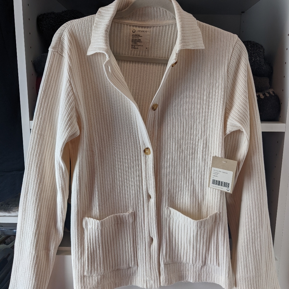 Re-New Ribbed Grandpa Cardigan